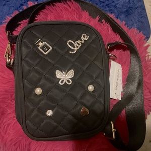 Cute black and gold crossbody purse